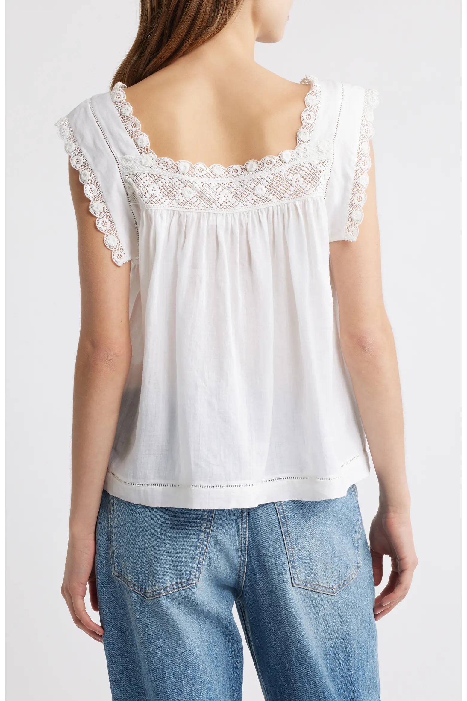 Aphra Lace Trim Top (Women) | Nordstrom | Nordstrom