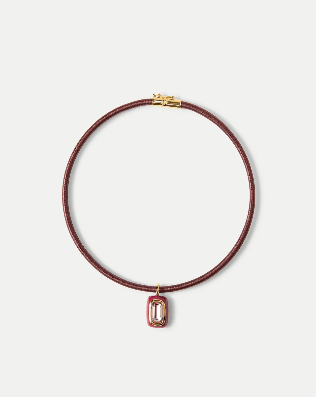 Burgundy Cord Pendant Necklace | Veronica Beard