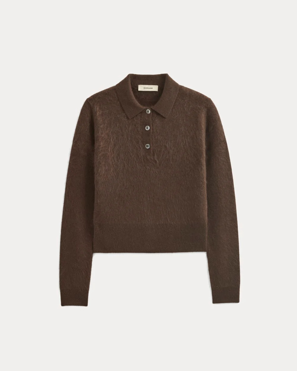 Lush Cashmere Cropped Polo Sweater | Raven | Everlane