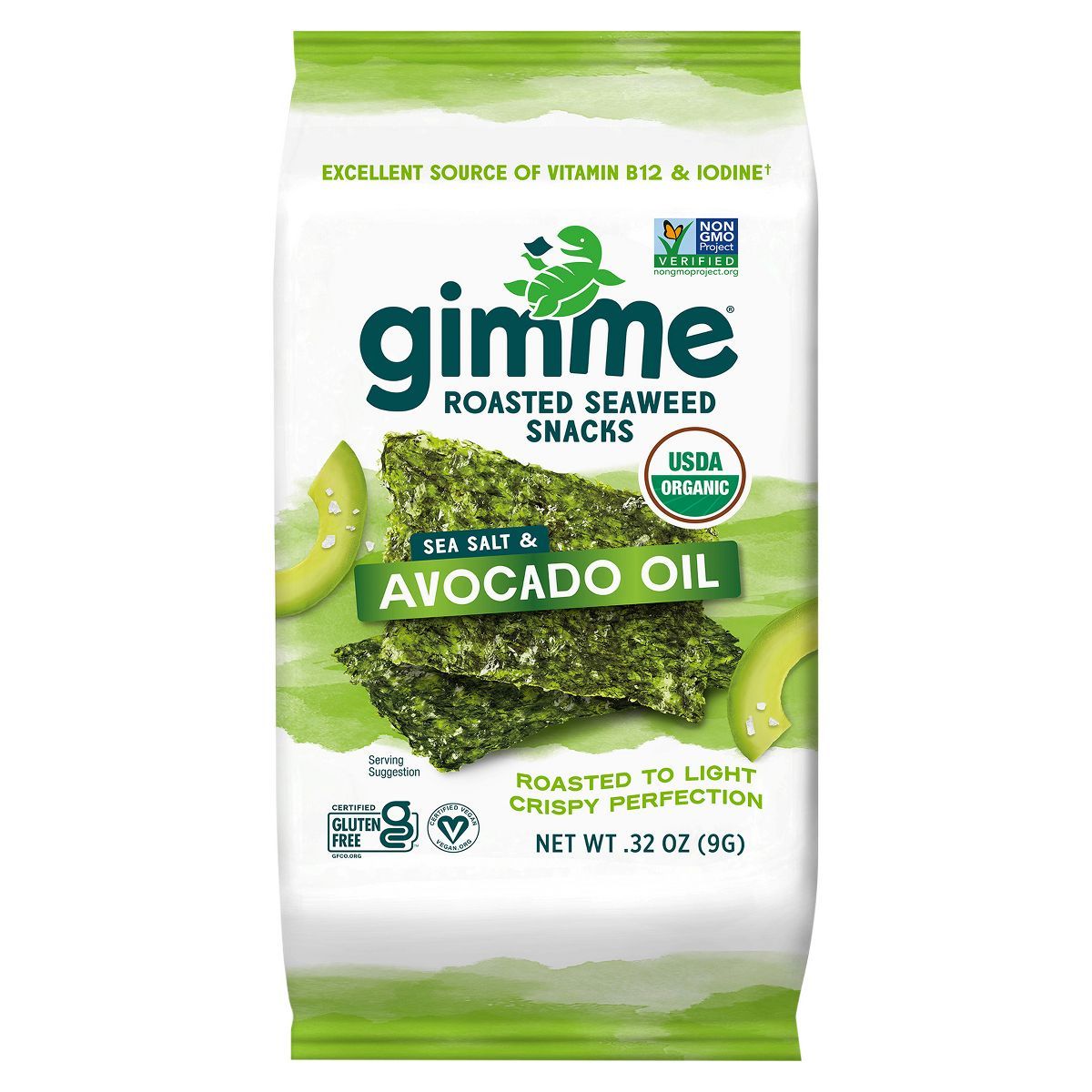 Gimme Seaweed Roasted Seasalt & Avocado Snack - .32oz | Target