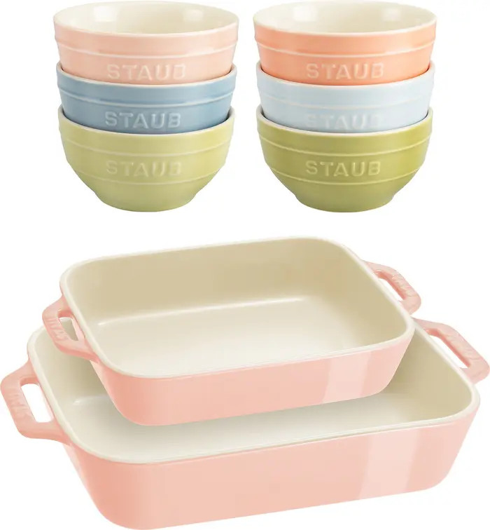 8-Piece Ceramic Macaron Bowls & Baking Dishes Set | Nordstrom