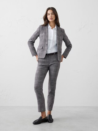 Ryan Straight Mid-Rise Plaid Pant | Banana Republic Factory