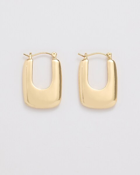 Chunky Rectangular Hoop Earrings | Express