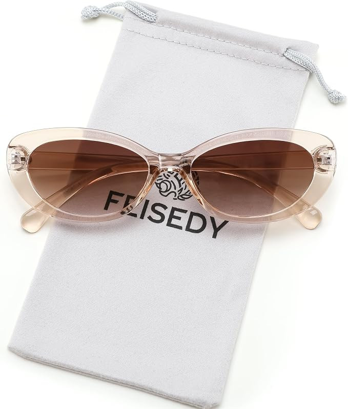 FEISEDY Women Vintage Oval Cat Eye Sunglasses, Retro Narrow Shades B0459 | Amazon (US)