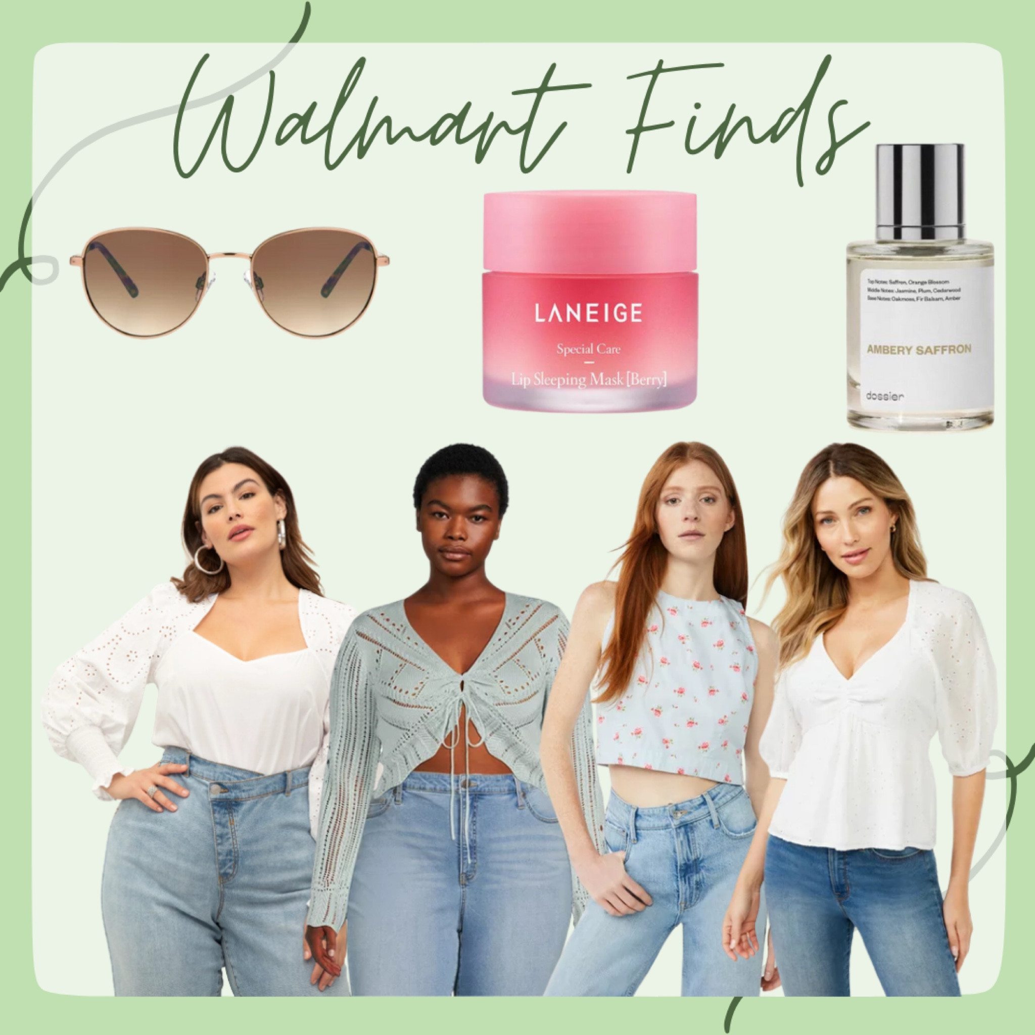 Walmart Finds

LTKbeauty / LTKcurves / LTKunder50 / LTKunder100 / Walmart / Walmart finds / Walmart style / free assembly / Walmart sale / sale / sale alert / sunglasses / lip mask / makeup / skincare / perfume / fragrance / spring outfits / spring trends / spring styles / spring inspo / spring outfit inspo / outfit ideas / outfit idea / outfit inspo / blouses / Walmart blouses / plus size outfit idea / plus size outfit ideas 

#LTKSeasonal #LTKGiftGuide #LTKFind