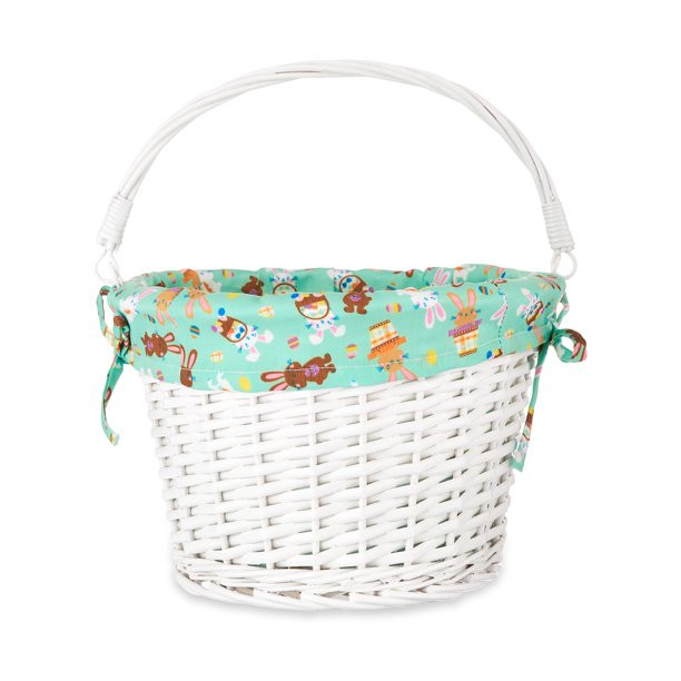 Way To Celebrate Large Round White Willow Easter Basket with Bunny Liner | Walmart (US)