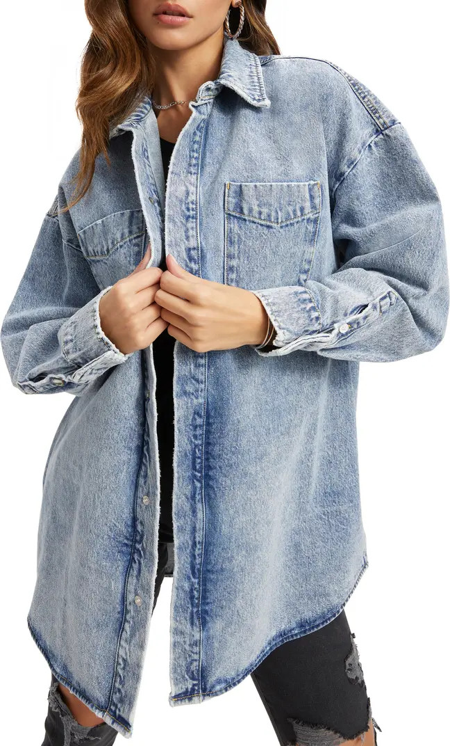 Good American Oversize Denim Shirt Jacket | Nordstrom | Nordstrom