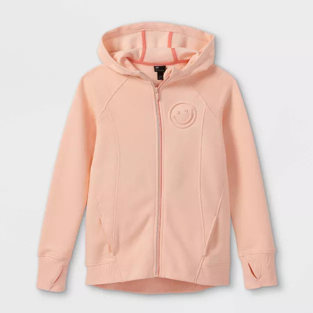 Girls' Fleece Full Zip Hooded Sweatshirt - All in Motion™ | Target
