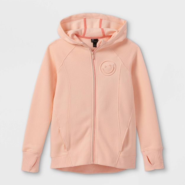 Girls' Fleece Full Zip Hooded Sweatshirt - All in Motion™ | Target