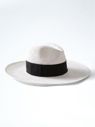 Wide Brim White Straw Hat | Banana Republic CA