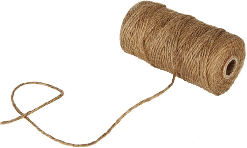 KINGLAKE Natural Jute Twine String 656 Feet 2mm Twine for Crafts Gift Wrapping Christmas Packing ... | Amazon (US)