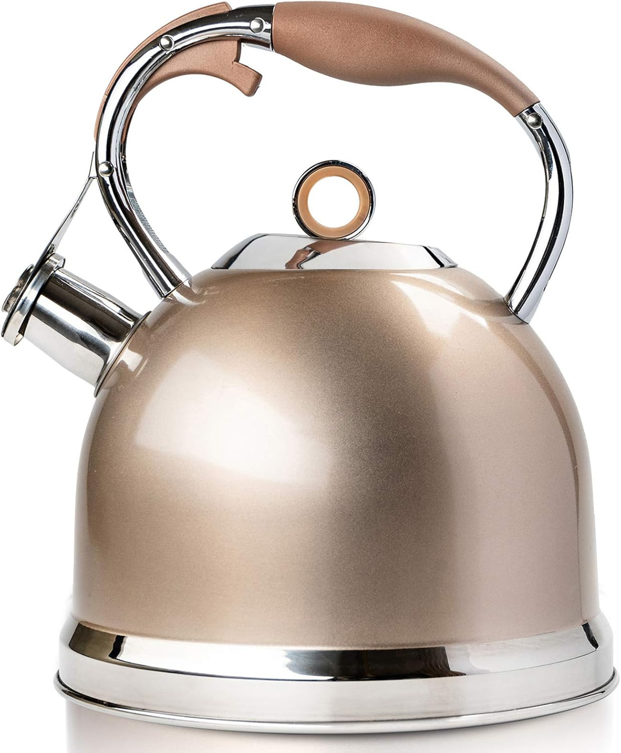 HIHUOS Tea Kettle for Stovetop, 3 Quart Loud Whistling Teapot with Cool Grip Ergonomic Handle Foo... | Amazon (US)
