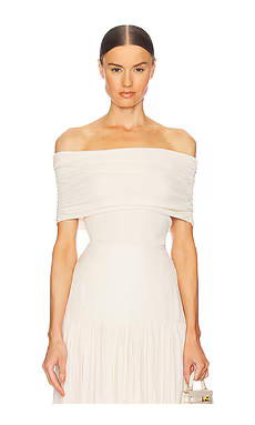 Helsa Makenzie Off Shoulder Sweater in Vanilla from Revolve.com | Revolve Clothing (Global)
