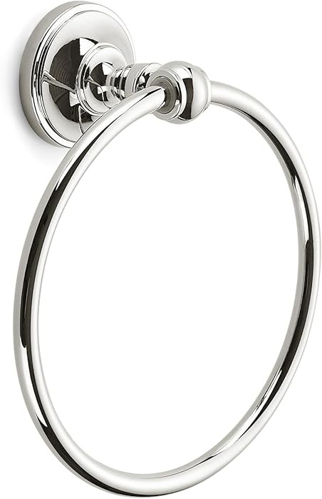 khtumeware 1 Pack Vibrant Polished Nickel Bath Towel Ring, Bathroom Hardware Accessories Heavy-Du... | Amazon (US)