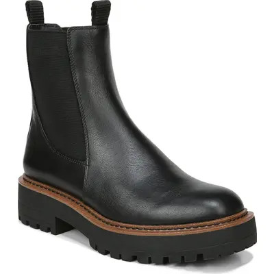 Sam Edelman Laguna Waterproof Lug Sole Chelsea Boot - Wide Width Available in Black Leather at Nordstrom, Size 14 | Nordstrom
