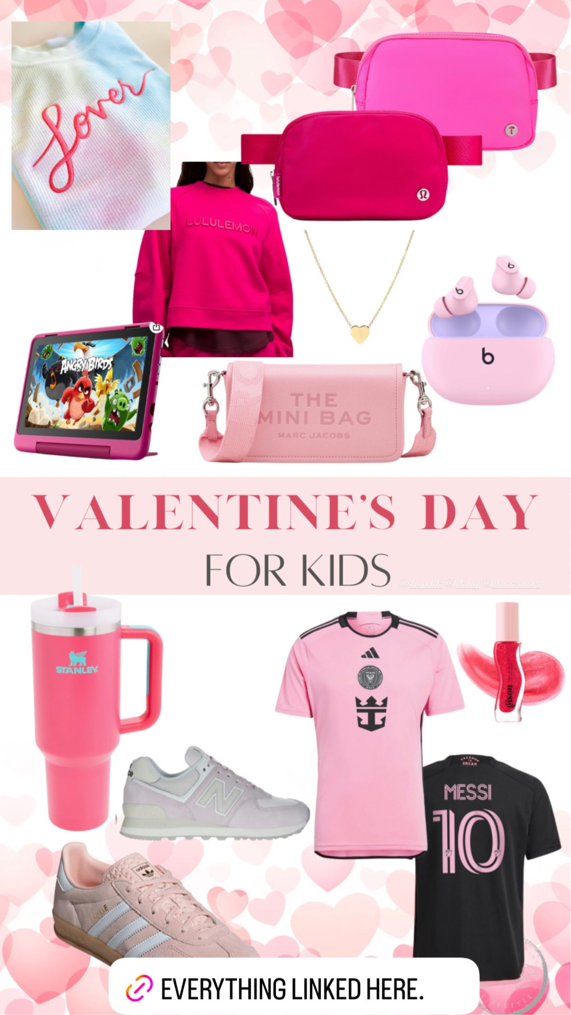 Think pink!  Some great tips and accessories to spread Valentine’s Day cheer for your kiddos. // Valentine’s Day wear. Gifts. Gift ideas. Jewelry. Valentine’s Day gifts for kids. Boys gifts. Girls gifts. Gift guide  



#LTKFamily #LTKMostLoved #LTKKids