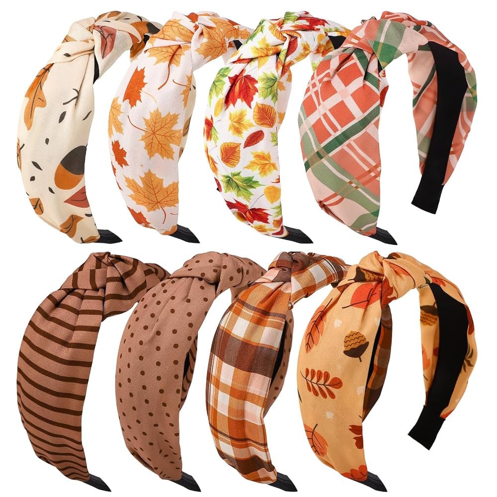 Fall Headbands for Women, Thanksgiving Knotted Headband Holiday Hairbands for Women Girls Autumn ... | Amazon (US)