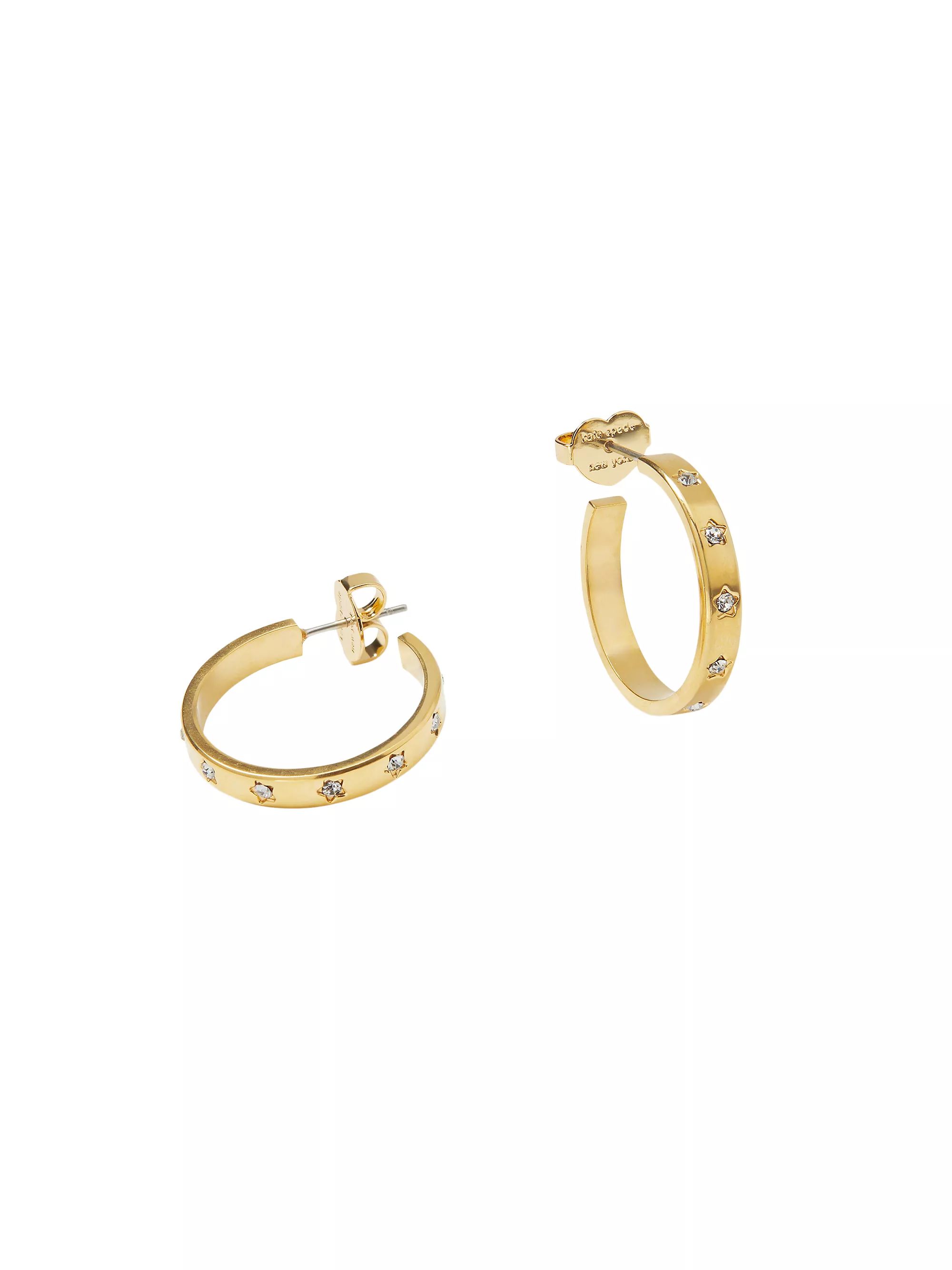 Star Goldtone & Cubic Zirconia Hoop Earrings | Saks Fifth Avenue