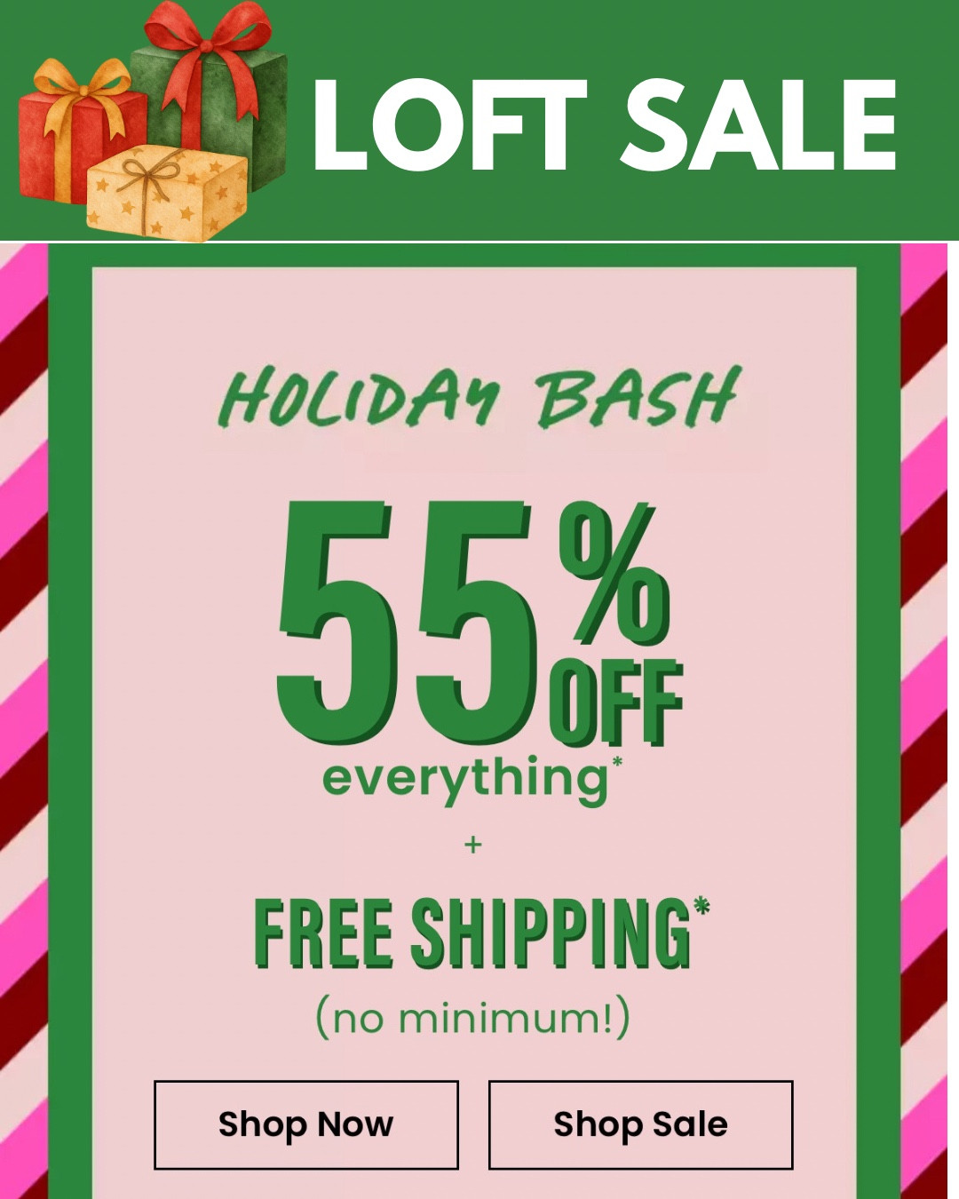 SALE at LOFT ‼️ SAVE 55% OFF Site Wide 🛍️  FREE SHIPPING on every order!!  Click any product photo to Shop + SAVE!! Would be so appreciated 😍 Spice up your Party Frocks to ring in the New Year 🎉🎊

Workwear - Date Night - Office Outfit - Seasonal- Shoe Crush - Resort Wear - Dress - Dinner Date 
Fall Outfit- Travel - Boots - Cowboy 🤠 Western Wear - Business Casual- Lounge Sets - Pajamas- - Jackets - Denim Dress - Wedding Guest Dress - Christmas Outfit - Gift Guide - Loft - SALE ALERT 

Follow my LTK @fashionistanyc on the @shop.LTK app to view this post and get my exclusive app-only content!

#liketkit #LTKFindsUnder50 #LTKgrwm #LTKTravel #LTKdayinmylife #LTKSaleAlert #LTKWorkwear #LTKPetite #LTKSeasonal #LTKootd
@shop.ltk
https://liketk.it/5FeVw