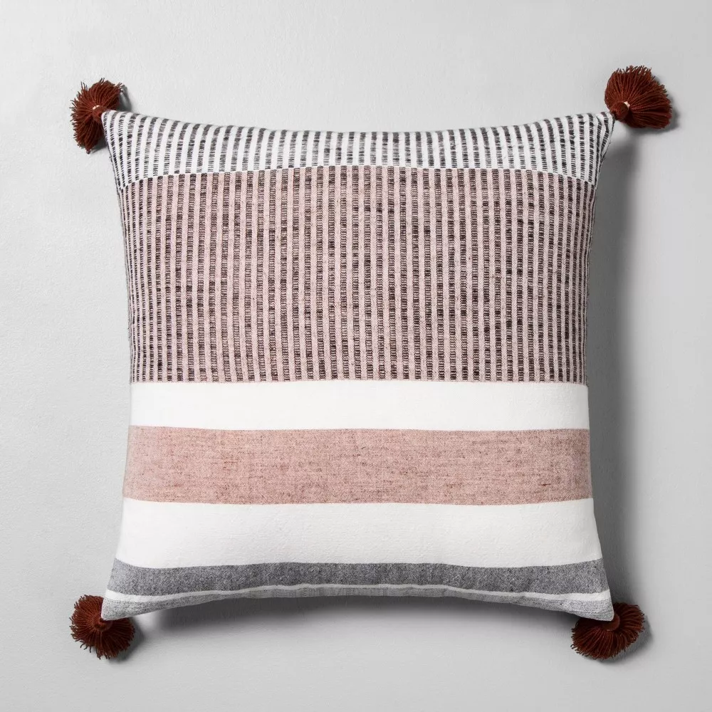 18x18 Dublin Cable Knit Square Throw Pillow Red - Vcny : Target