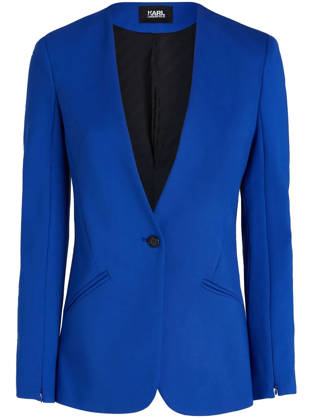 blazer boutonné à design sans col | Farfetch Global
