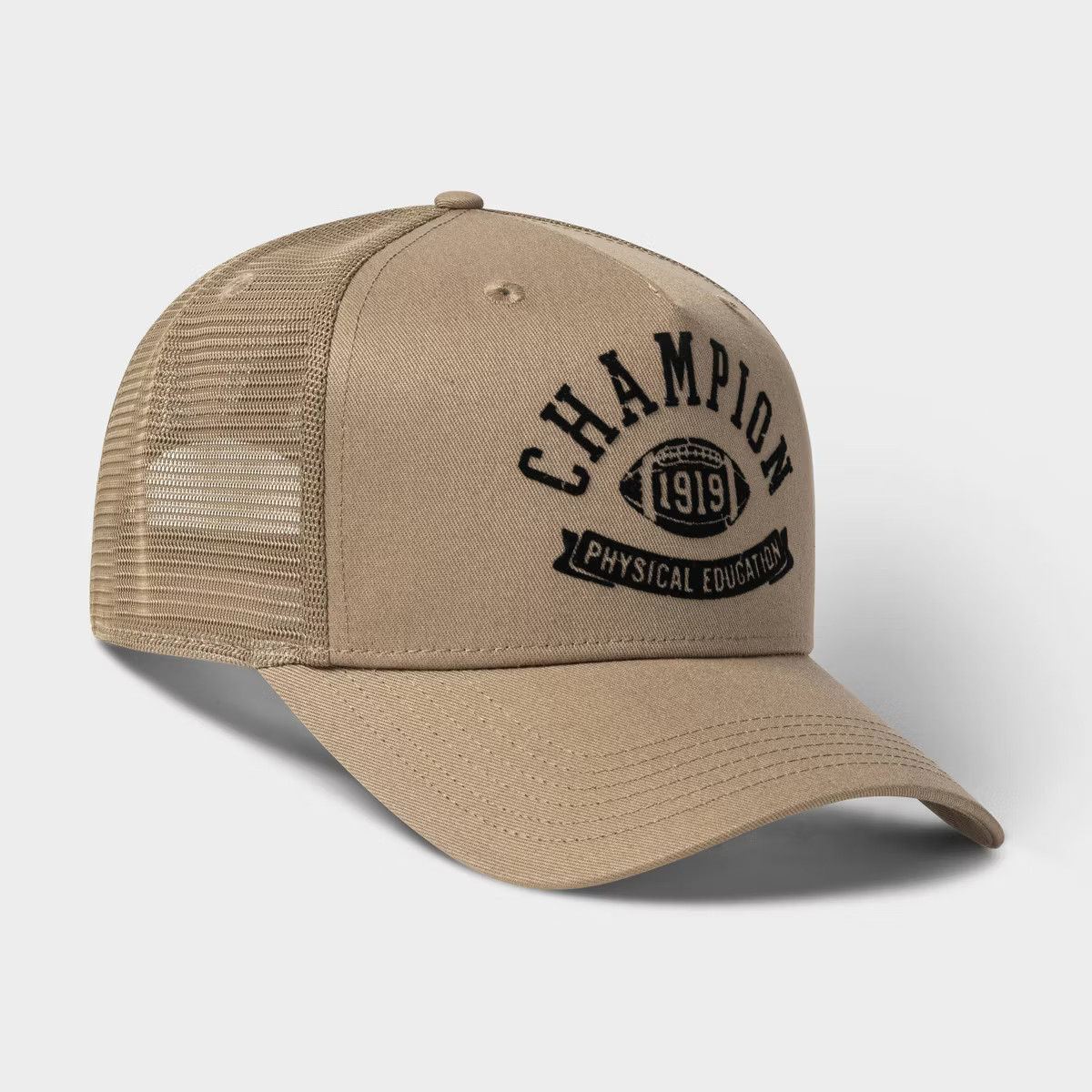 Champion Adult Phys Ed Twill Trucker Hat - Khaki | Target