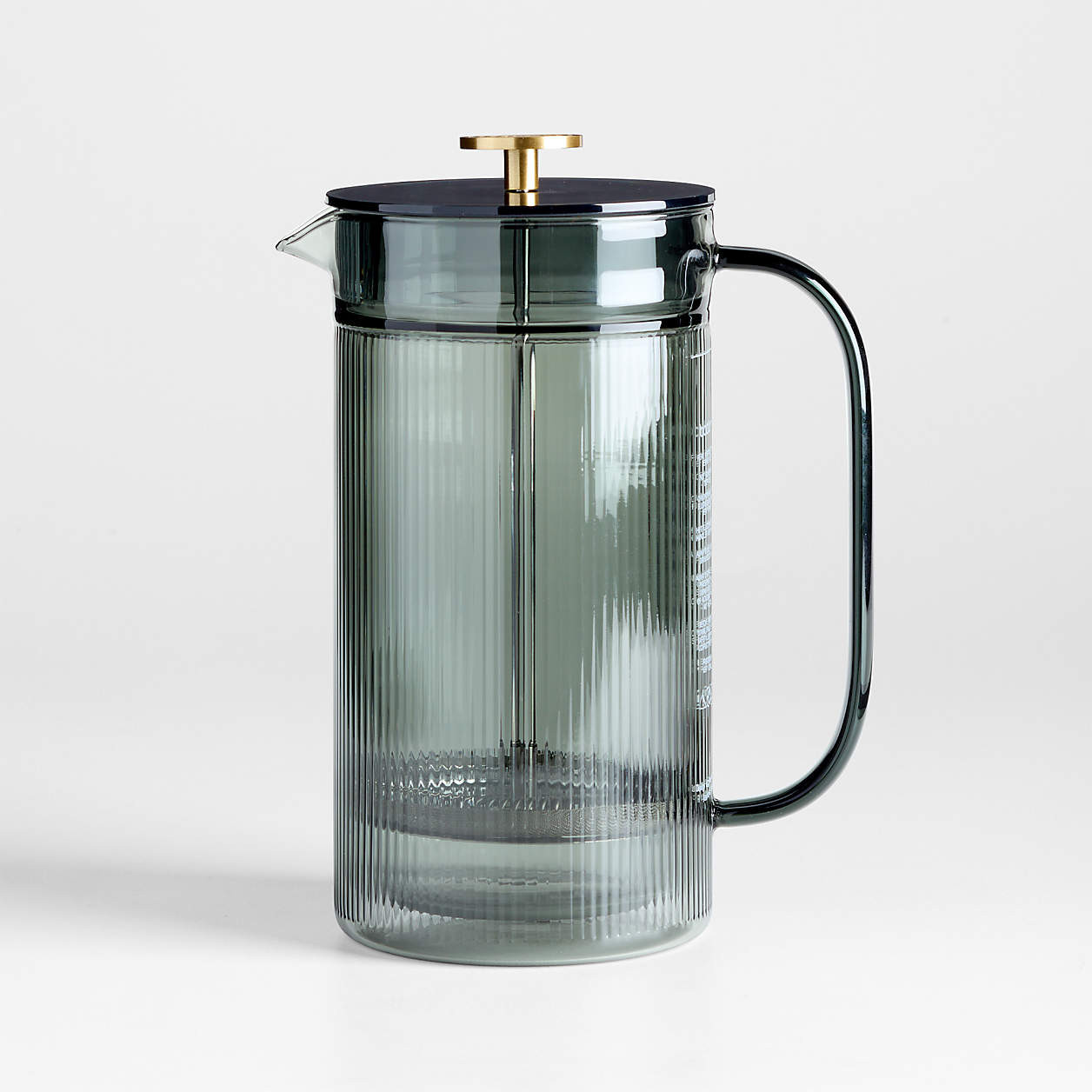Bodum x Crate & Barrel Verona Smoke Double Wall French Press with Brass Knob + Reviews | Crate & ... | Crate & Barrel
