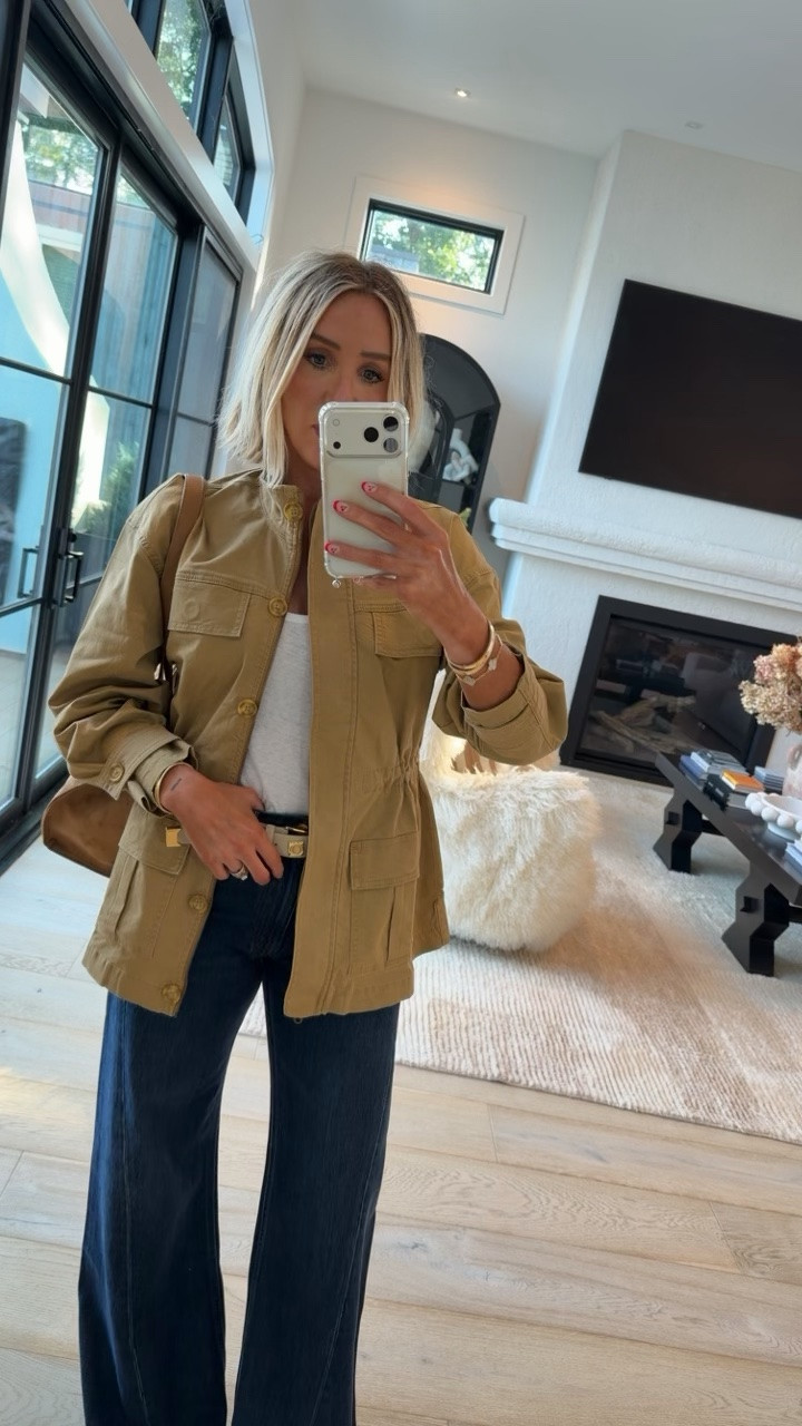 New Walmart jacket giving total madewell vibes paired with must have denim just released at Nordstrom in this darker wash
