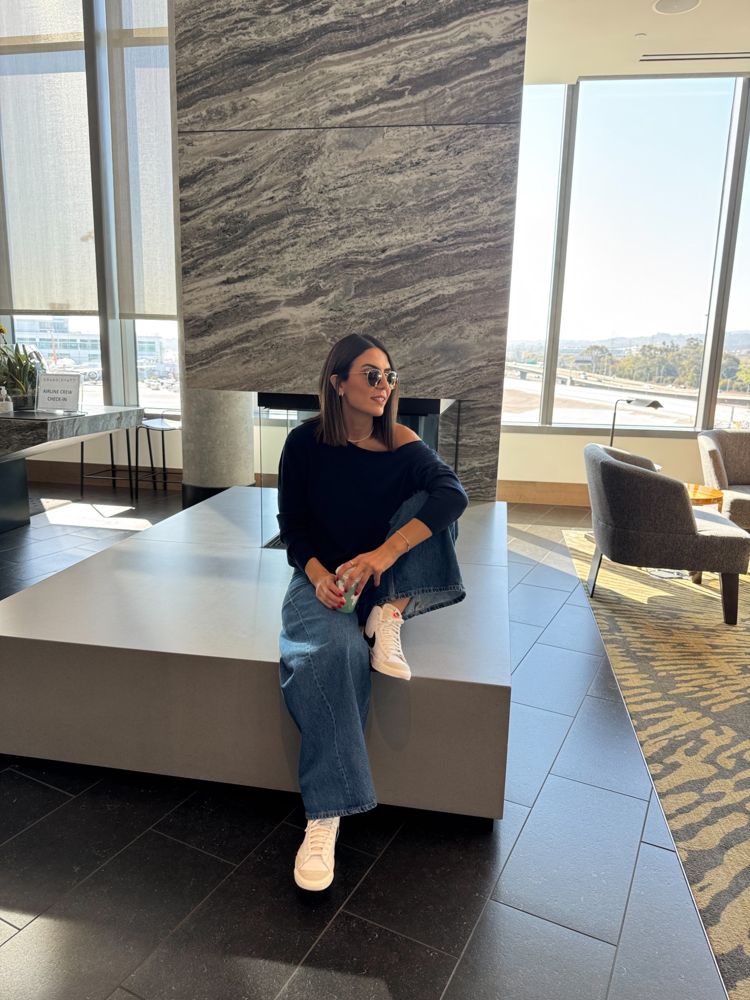 Off the shoulder sweater | fall outfit | sweater | outfit of the day | navy outfit | sneaker | 

#LTKStyleTip #LTKSeasonal #LTKTall