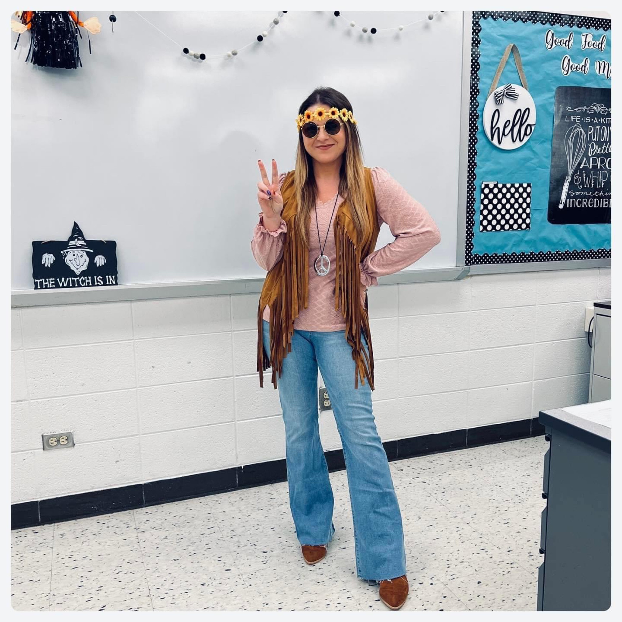 If you need a quick and easy Halloween costume (or want to dress up for Decades Day at school), this one is easy and quick to ship. I bought this 4 pack of accessories from Amazon and just wore a top and jeans I already had! 

#LTKHoliday #LTKHalloween #LTKSeasonal