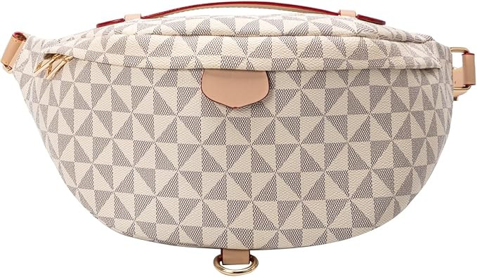 Fanny Pack Crossbody Bags for Women, Sling Bag for Women Small Belt Chest Bum Bag Checkered fanny... | Amazon (US)