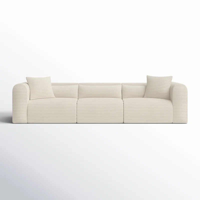 Antigua 118.6'' Tuxedo Arm Modular Sofa | Wayfair North America