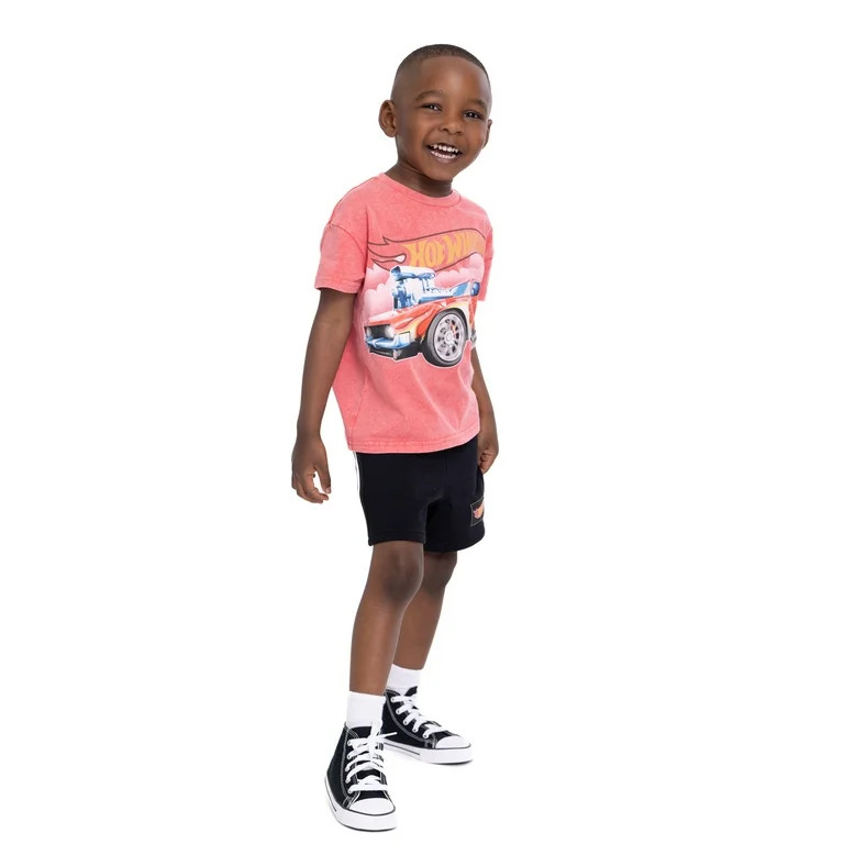 Hot Wheels Toddler Boys Short Sleeve T-Shirt and Shorts Set, 2-Piece, Sizes 12M-5T | Walmart (US)
