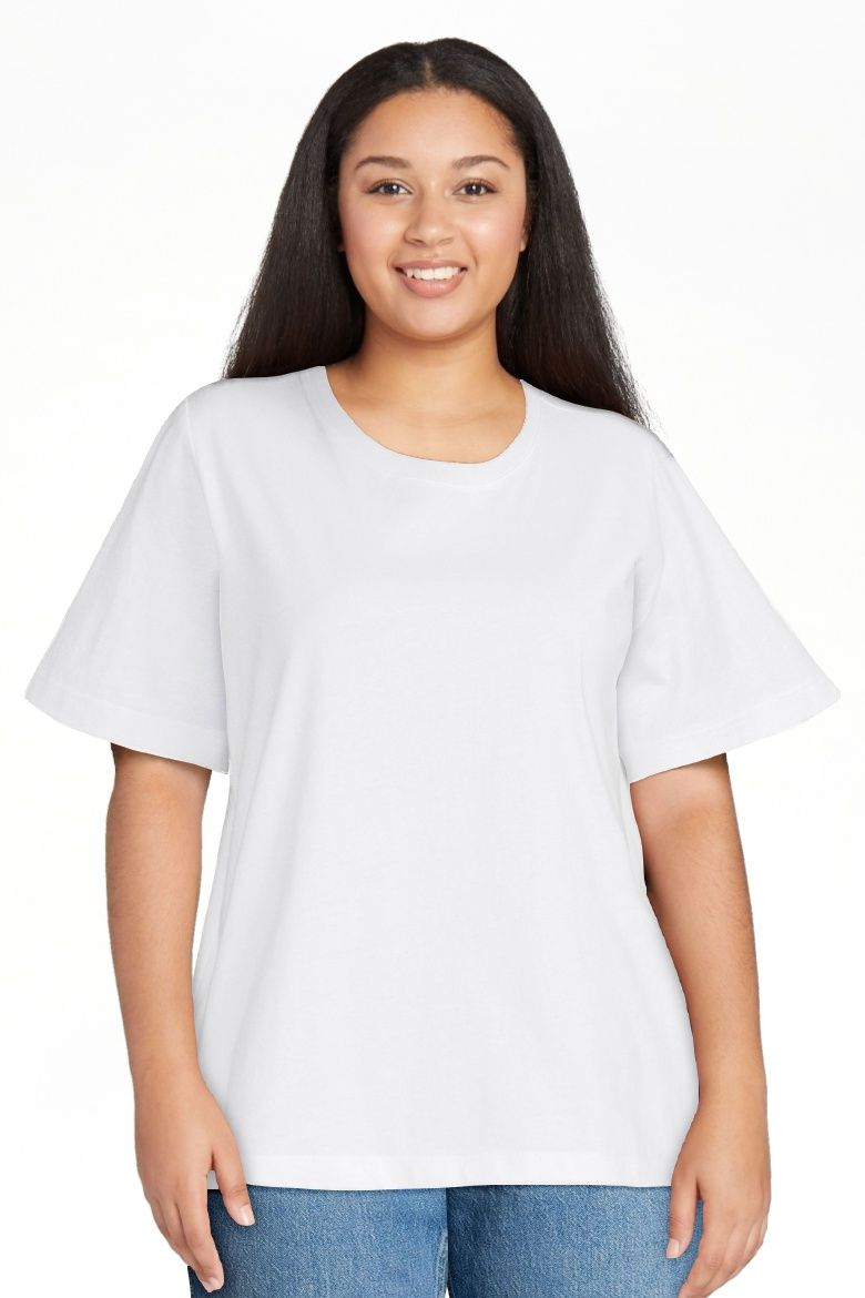 Free Assembly Women's Crop Box Tee with Short Sleeves | Walmart (US)