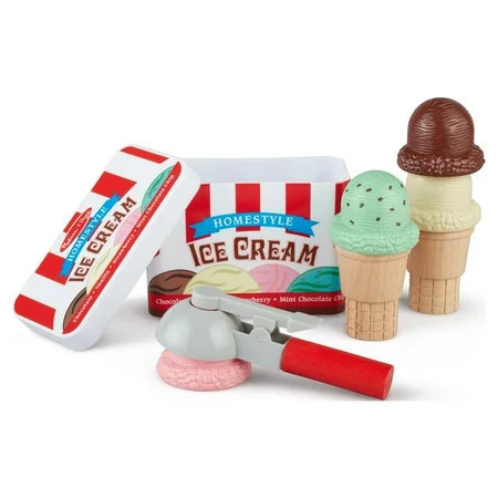 Melissa & Doug Scoop and Stack Ice Cream Cone Magnetic Play Set, Multicolor -FSC-Certified Materials | Walmart (US)