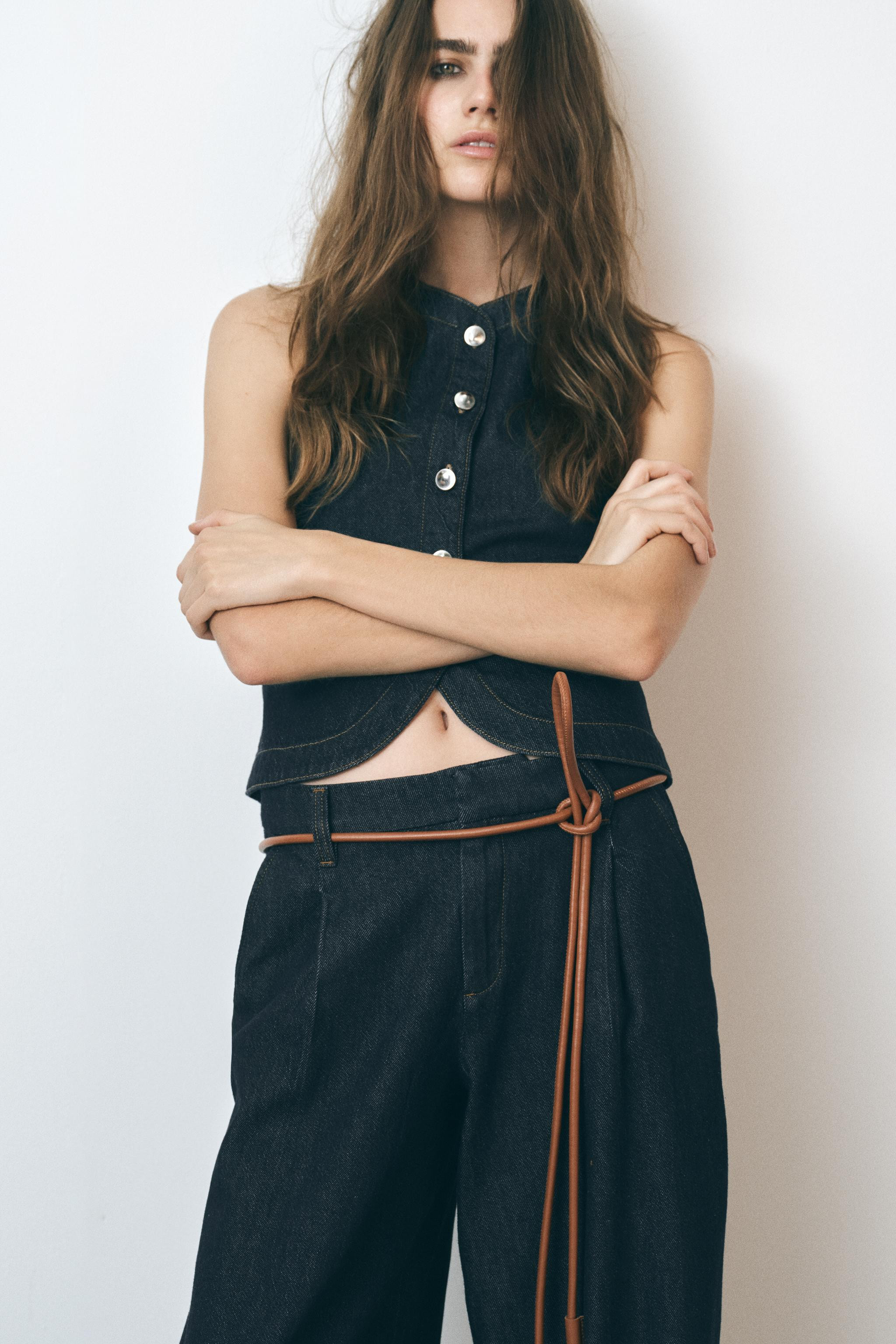 FITTED DENIM VEST Z1975 | Zara US