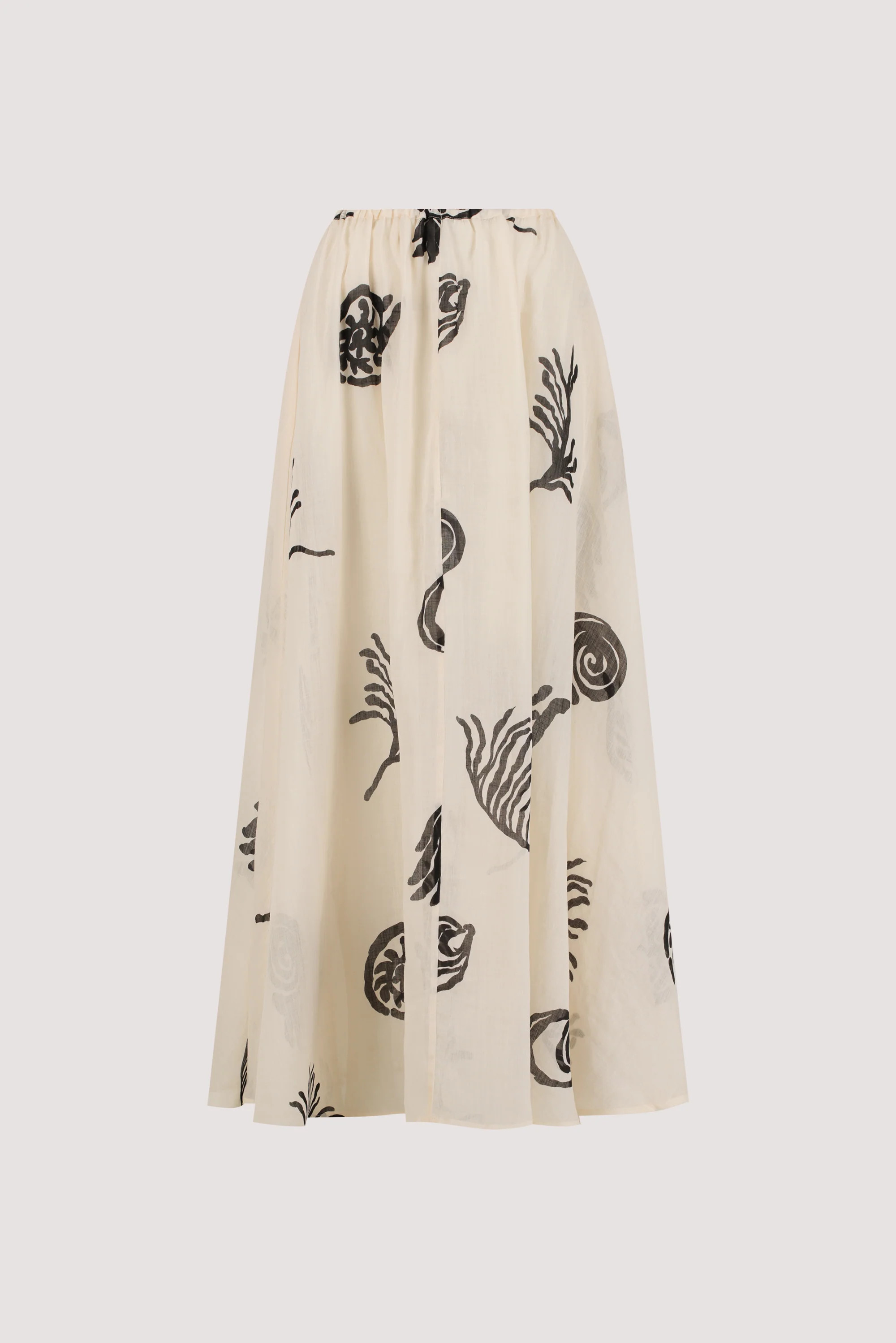 POSITANO SANDSTONE RAMIE MIDI SKIRT | DISSH
