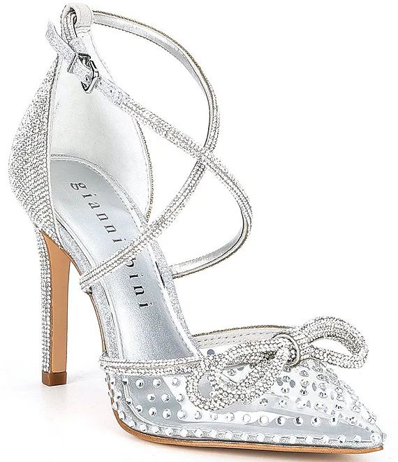 Gianni Bini EzlynnTwo Clear Rhinestone Embellished Bow Pointed Toe Pumps | Dillard's | Dillard's