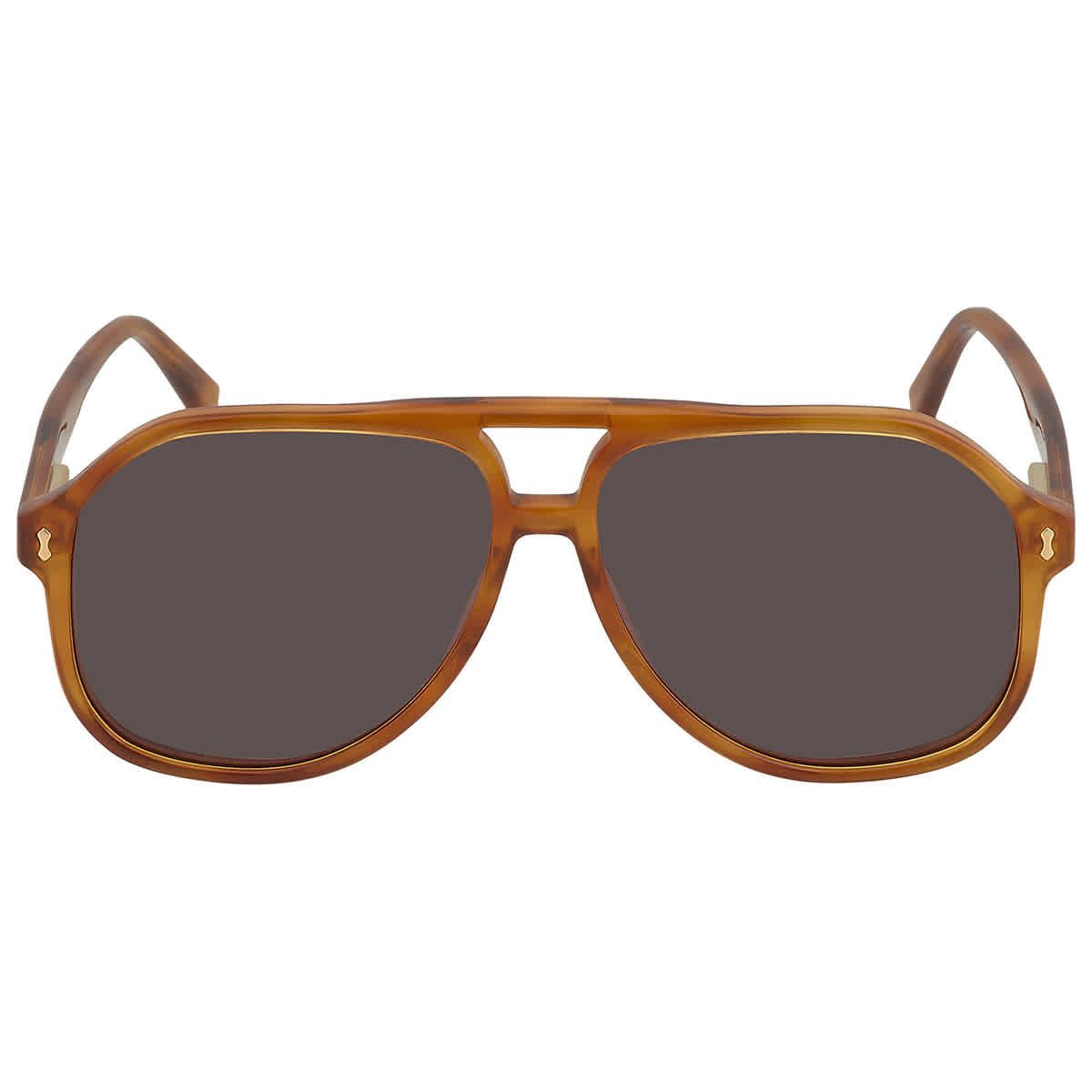 Gucci Brown Aviator Mens Sunglasses GG1042S 002 60 | Jomashop.com & JomaDeals.com