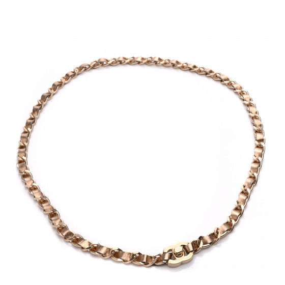 CHANEL

Metallic Lambskin CC Turnlock Chain Belt Gold | Fashionphile