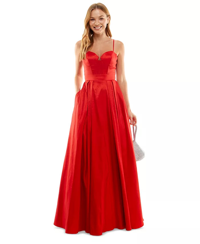 Juniors' Strapless Boned-Corset Ball Gown, Created for Macy's | Macys (US)