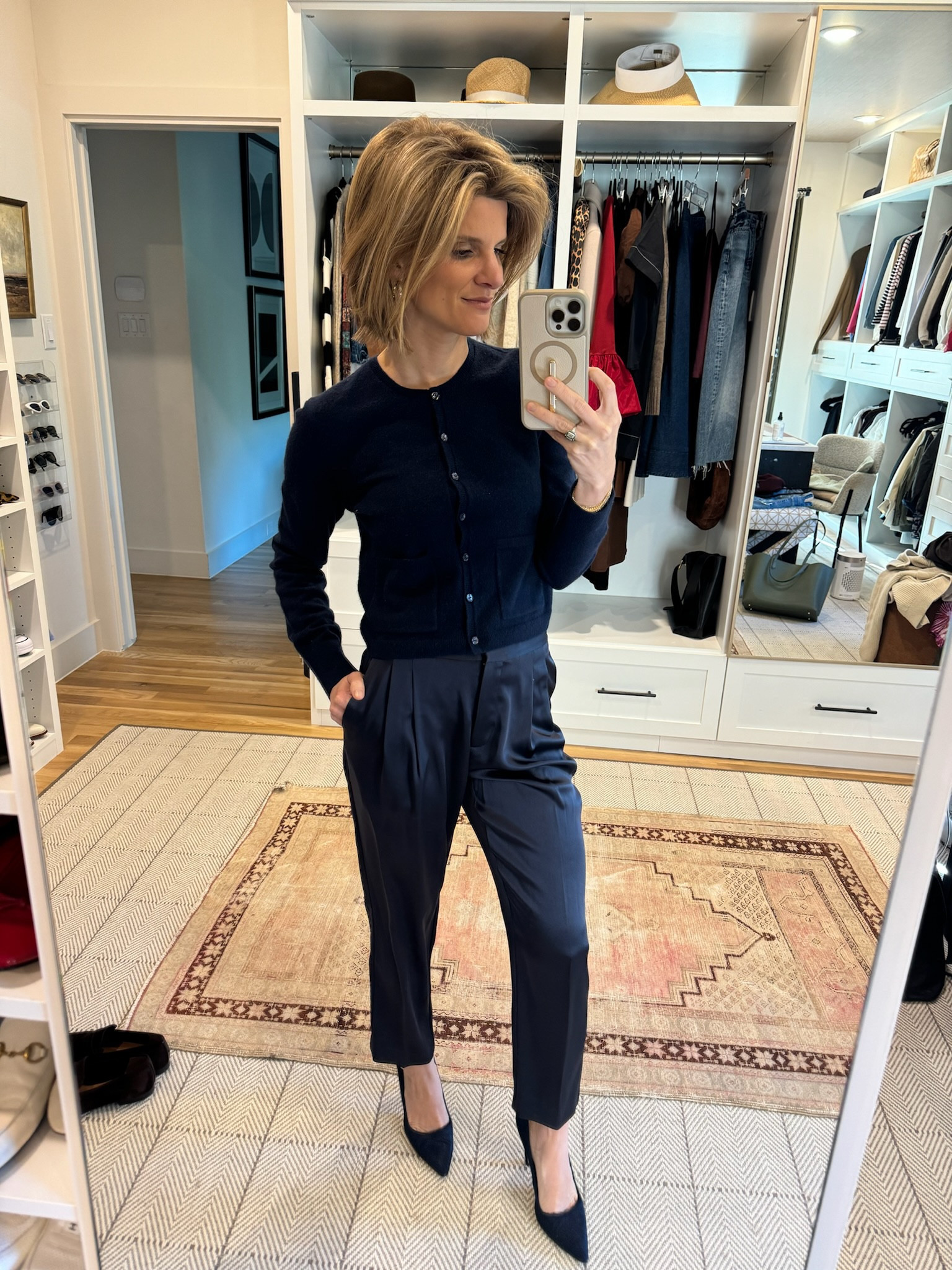 Wearing XS in cardigan 