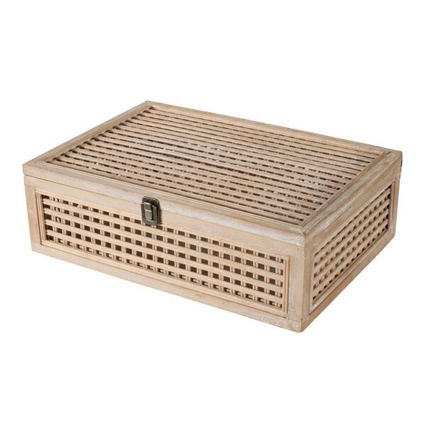 Natural Wood Decorative Box | Bellacor