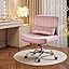 Warmiehomy Velvet Criss Cross Desk Chair with Wheels, Luxury Cross Legged Office Chairs for Home ... | Amazon (US)