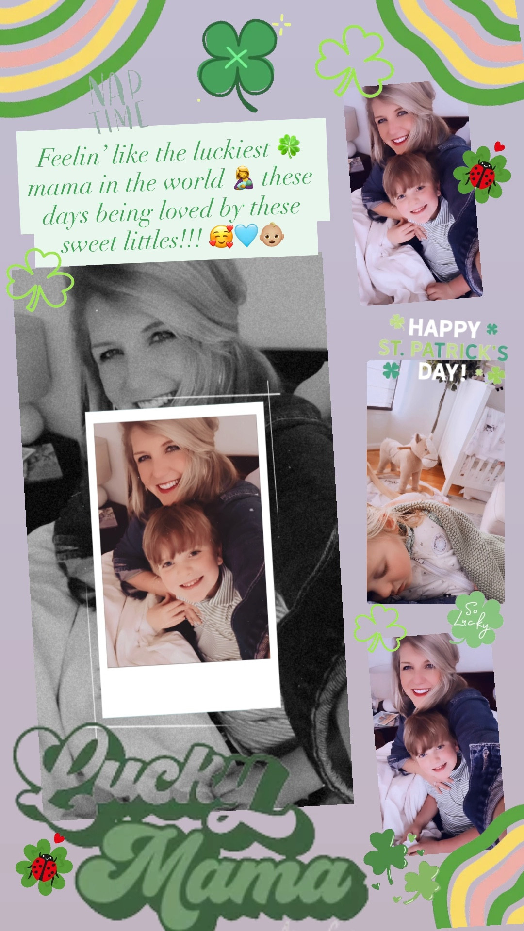 Feelin' like the luckiest 🍀 mama in the world 🤱 these days being loved 🥰 by these sweet little ones!! 👶🏼🩵👶🏼