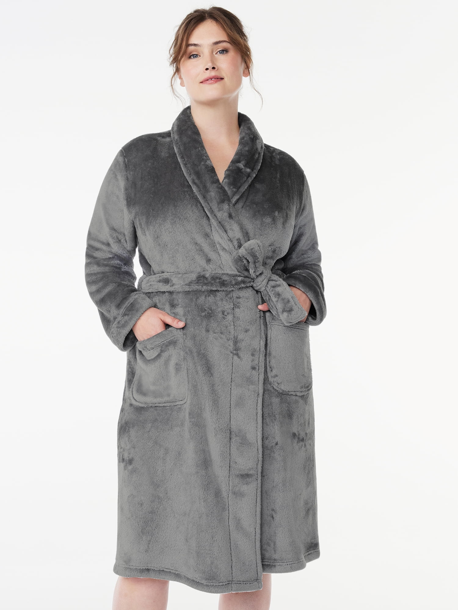Joyspun Women's Plush Sleep Robe, Size S to 3X - Walmart.com | Walmart (US)