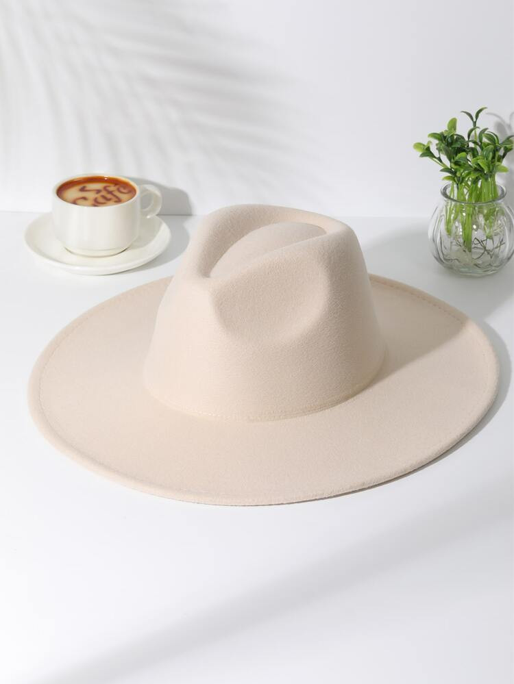 1pc Women Solid Fashion Style Fedora Hat | SHEIN