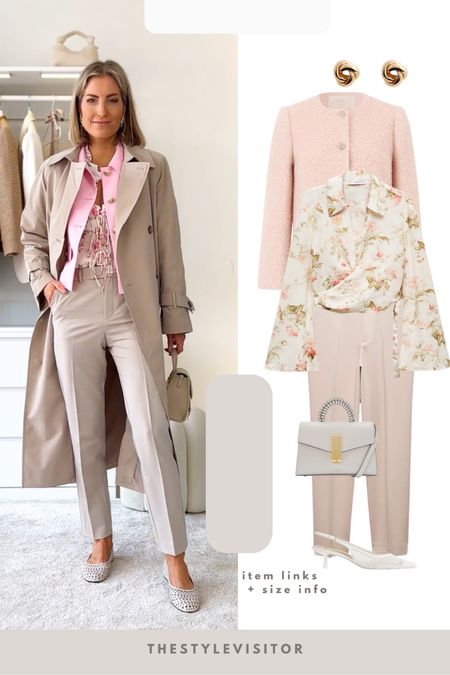 Spring work outfit wearing perforated ballerinas 👟 

Read the size guide/size reviews to pick the right size.

Leave a 🖤 to favorite this post and come back later to shop

Veja sneakers, high wide trousers,  bandeau top, tube top, pink blazer, pink jacket, tweed jacket, linen blazer, leather waist belt, workwear, spring outfit, floral blouse, office outfit 

#LTKSeasonal #LTKworkwear #LTKstyletip