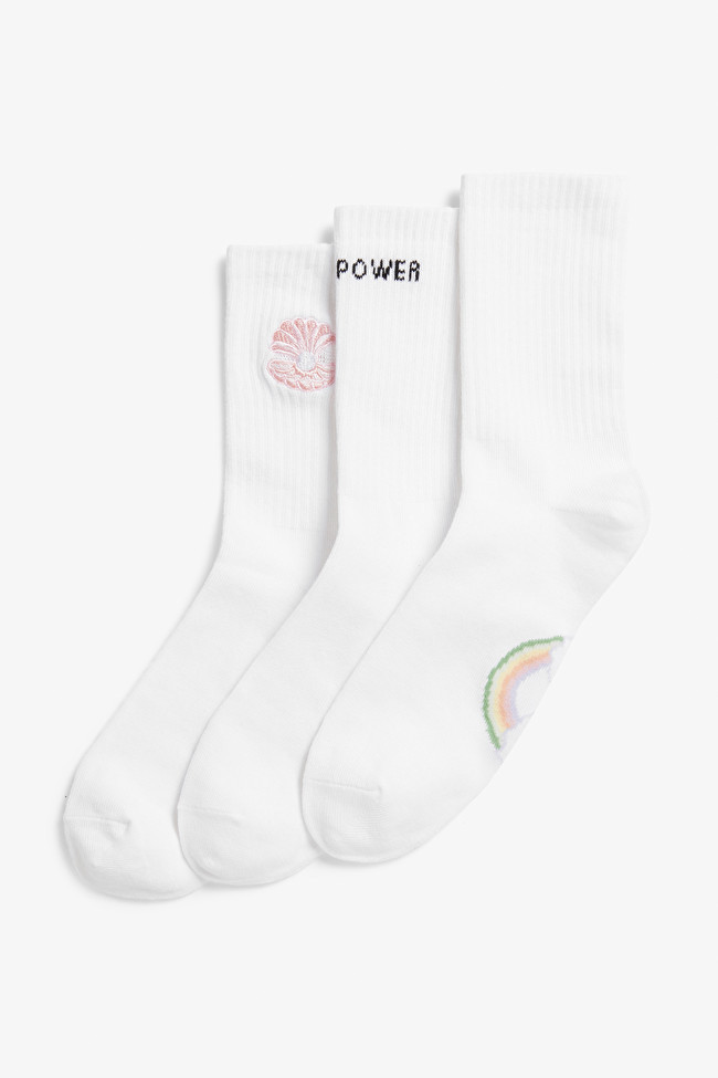 3-pack cotton socks | Monki