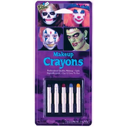 Assorted Makeup Crayons Adult Halloween Accessory, 5-Pack | Walmart (US)